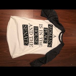 Size Small Women’s Baseball Tee Political Saying